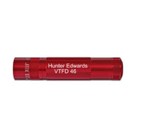 Red XL50 LED 3-Cell AAA flashlight with custom engraving Hunter Edwards VTFD 46