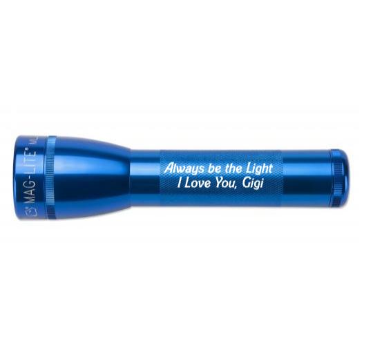 ML25LT LED 2-Cell C Flashlight - Blue - Custom Engraving