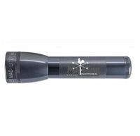 Gray ML25LT LED 2-Cell C flashlight with textured grip and custom engraving