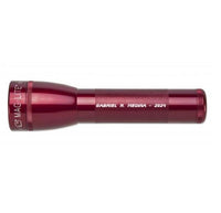 ML25LT LED 2-Cell C flashlight in red with Gabriel A Hedva 2024 engraving