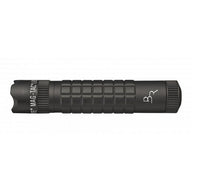 Black Mag-Tac CR123 LED flashlight with crowned bezel and custom engraving BR