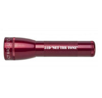Red ML25LT LED 2-Cell C flashlight with SET THE TONE engraving