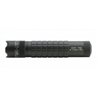 MAG-TAC CR123 LED flashlight with crowned bezel in foliage green and custom engraving