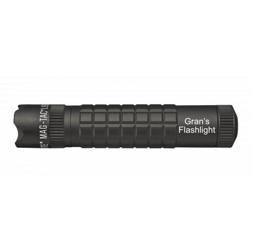 MAG-TAC CR123 LED Flashlight Crowned Bezel - Black - Custom Engraving