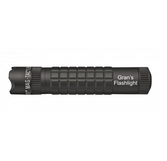 MAG-TAC CR123 LED Flashlight Crowned Bezel - Black - Custom Engraving