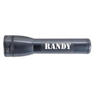 Gray ML25LT LED 2-Cell C flashlight engraved RANDY