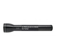 Black ML300L LED 3-Cell D flashlight with custom engraving on the body