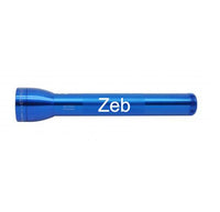 Blue ML300L LED 3-Cell D flashlight engraved Zeb