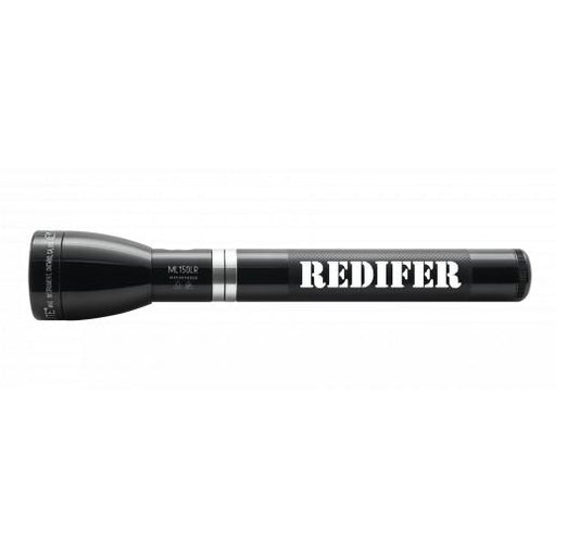ML150LR Rechargeable LED Fast - Charging Flashlight - Gloss Black - Custom Tactical Engraving