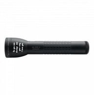 Black ML300LX 2D LED flashlight with custom engraving along the barrel