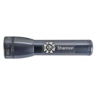 Gray ML25LT LED 2-Cell C flashlight with custom engraving Shannon