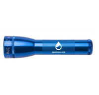 Blue ML25LT LED 2-Cell C flashlight with opentrons OEM branding