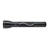 Black ML300L LED 3-Cell D flashlight with knurled grip and engraved text around the barrel