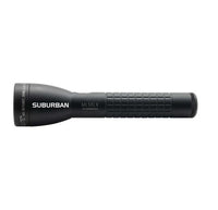 Black Suburban ML50LX two-cell C flashlight with knurled grip
