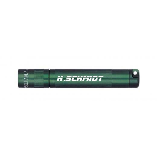 Solitaire LED Key Chain Flashlight - Dark Green -Custom Engraving