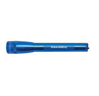 Blue Mini Maglite Pro LED flashlight with custom engraving Shane McElroy