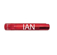 Red Solitaire LED key chain flashlight with custom engraving IAN
