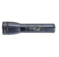 Gray ML25LT LED 2-Cell C flashlight with astronaut engraving on the barrel.