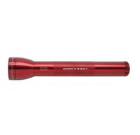 Red ML300L LED 3-Cell D flashlight with custom engraving along the body
