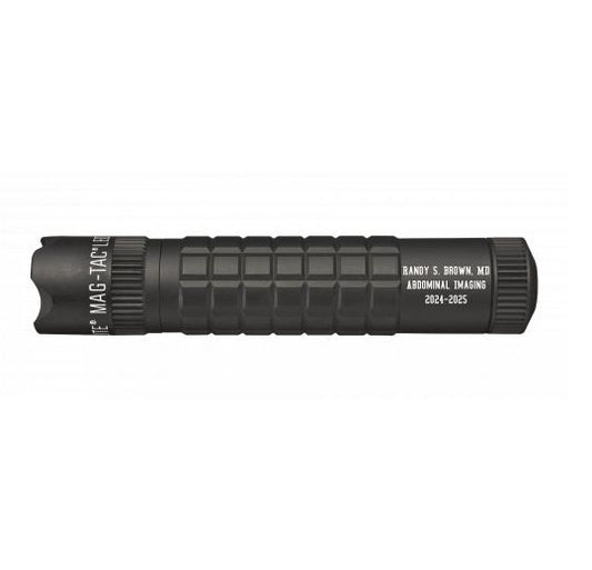 MAG-TAC CR123 LED Flashlight Crowned Bezel - Black - Custom Engraving