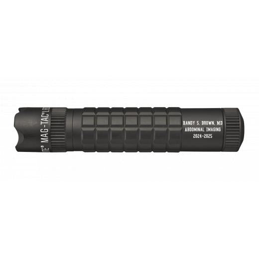MAG-TAC CR123 LED Flashlight Crowned Bezel - Black - Custom Engraving