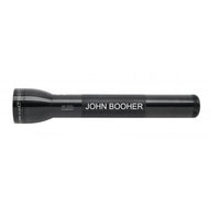 Black ML300L LED 3-Cell D flashlight with custom engraving along the body