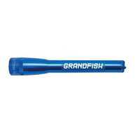 Blue Mini Maglite Pro LED flashlight with custom engraving