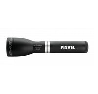 Matte black ML150LRSX rechargeable LED flashlight with a silver collar and custom engraving