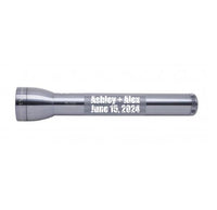 ML300L gray 3-cell D flashlight with Ashley + Alex June 15 2024 engraving