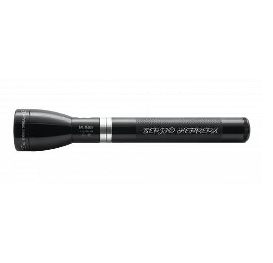 ML150LR Rechargeable LED Fast - Charging Flashlight - Black - Custom Tactical Engraving