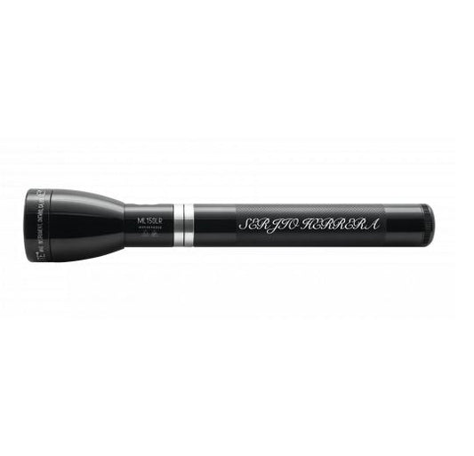 ML150LR Rechargeable LED Fast - Charging Flashlight - Black - Custom Tactical Engraving