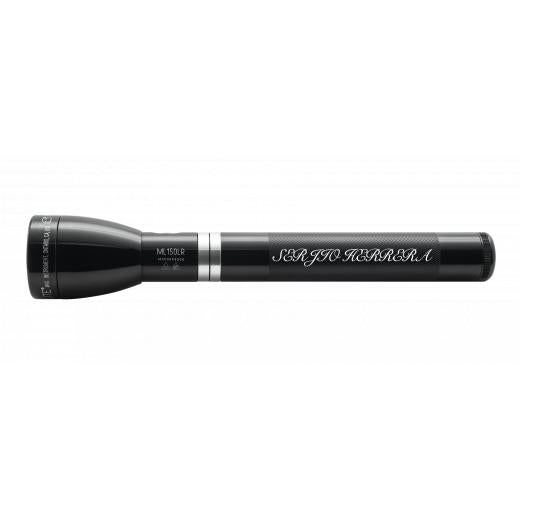 ML150LR Rechargeable LED Fast - Charging Flashlight - Black - Custom Tactical Engraving
