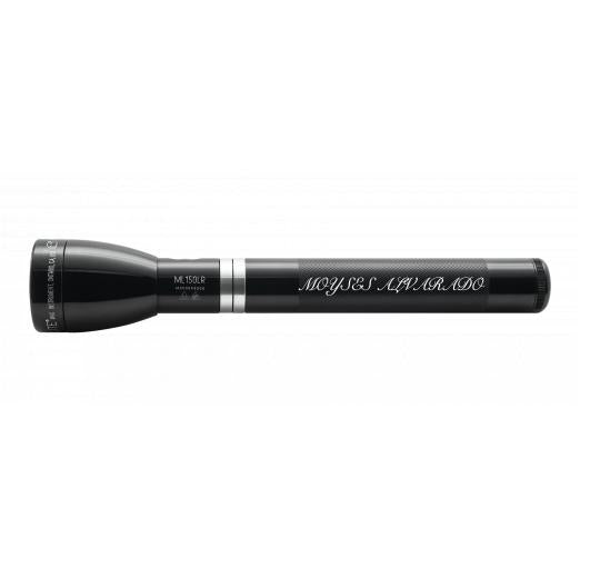 ML150LR Rechargeable LED Fast - Charging Flashlight - Black - Custom Tactical Engraving