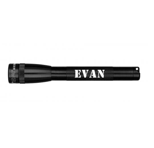Mini Maglite Pro LED Flashlight - Black - Custom Engraving