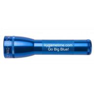 Blue ML25LT flashlight engraved with kygametime.com Go Big Blue