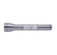 Gray ML300L LED 3-Cell D flashlight with custom engraving along the body