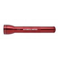 Red ML300L LED 3-Cell D flashlight with ALTADENA SHINES engraving