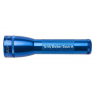 Blue ML25LT LED 2-Cell C flashlight with custom engraving To My Brother Steve M.
