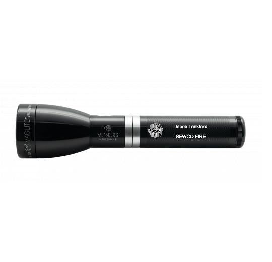 ML150LRS Rechargeable LED Fast-Charging Flashlight - Gloss Black - Custom Engraving