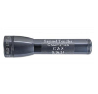 Gray ML25LT LED two-cell C flashlight engraved Samuel Tendler Groomsman G & S 8.16.25