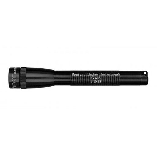 Mini Maglite Pro LED Flashlight - Black - Custom Engraving