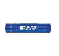 Blue XL50 LED 3-Cell AAA flashlight with Linn Co-Op Oil Company engraving