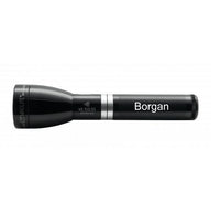 ML150LRS rechargeable LED fast charging flashlight in gloss black with Borgan engraving