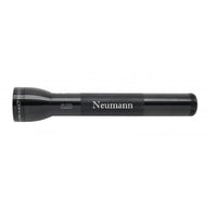 Black ML300L LED 3-Cell D flashlight with Neumann engraved along the midsection