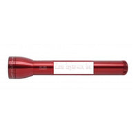 Red ML300L LED 3-Cell D flashlight with custom engraving along the body