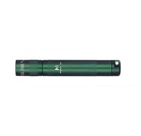Dark green Solitaire LED key chain flashlight with engraving along its body