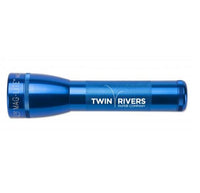 Blue ML25LT LED two-cell C flashlight with custom engraving