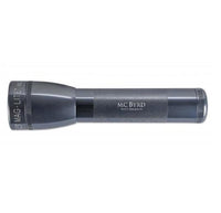 Gray ML25LT LED two cell C flashlight with textured grip and engraving