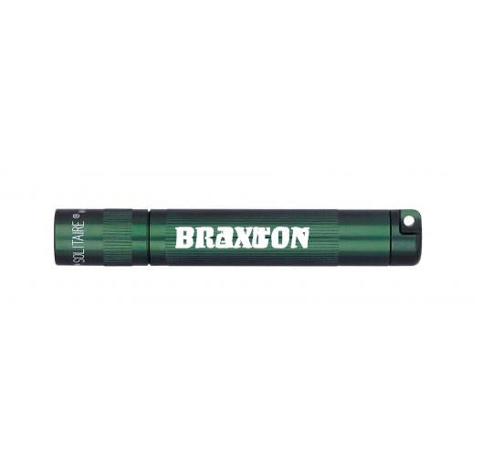 Solitaire LED Key Chain Flashlight - Dark Green -Custom Engraving