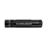 Black XL50 LED 3-Cell AAA flashlight with engraved text along the body